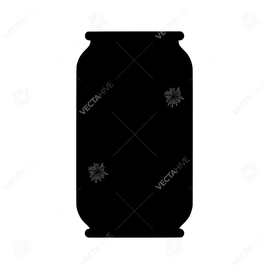 Soda Can Silhouette Vector Icon