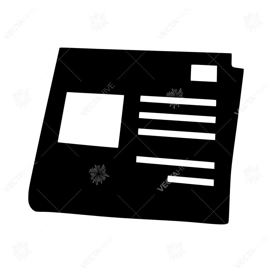 Black Folder Icon - Minimalist Vector Illustration