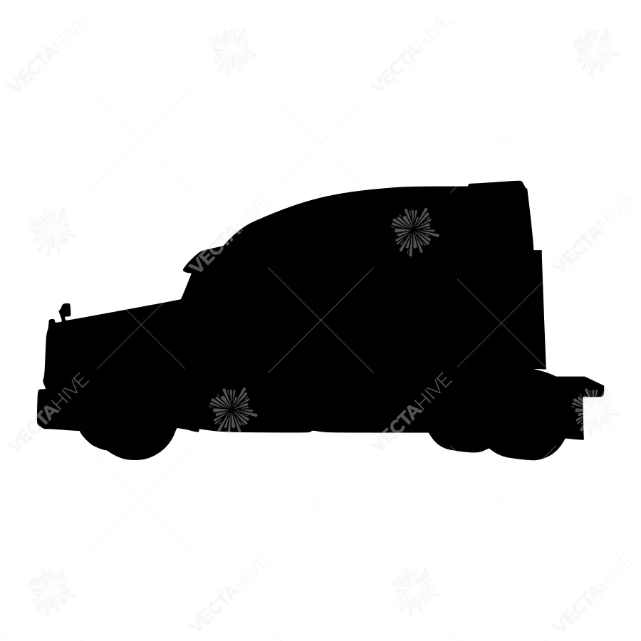 Black Van Silhouette Vector Icon
