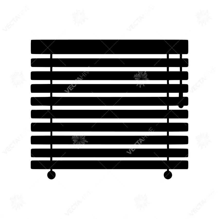 Modern Radiator Icon - Black Outline