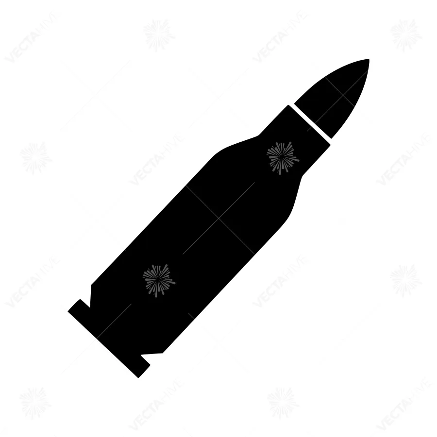 Black Bullet Silhouette Icon