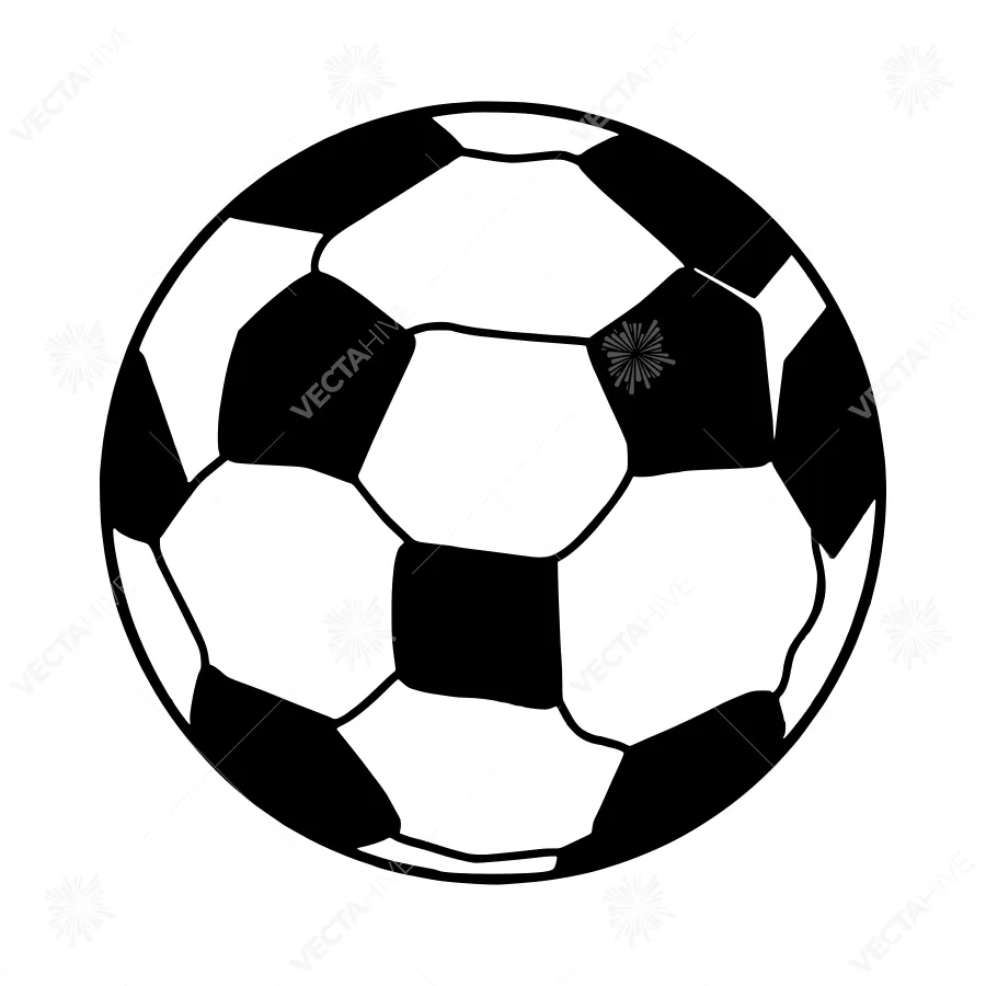 Black & White Soccer Ball Illustration