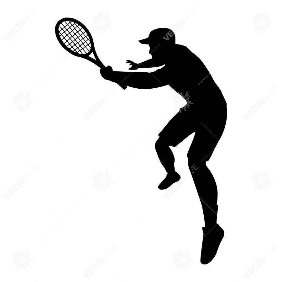 Tennis Player Silhouette - Sport Action