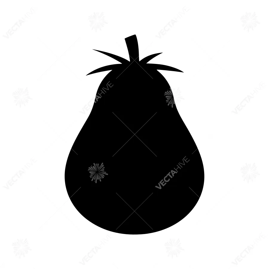 Pear Silhouette Icon - Minimalist Vector