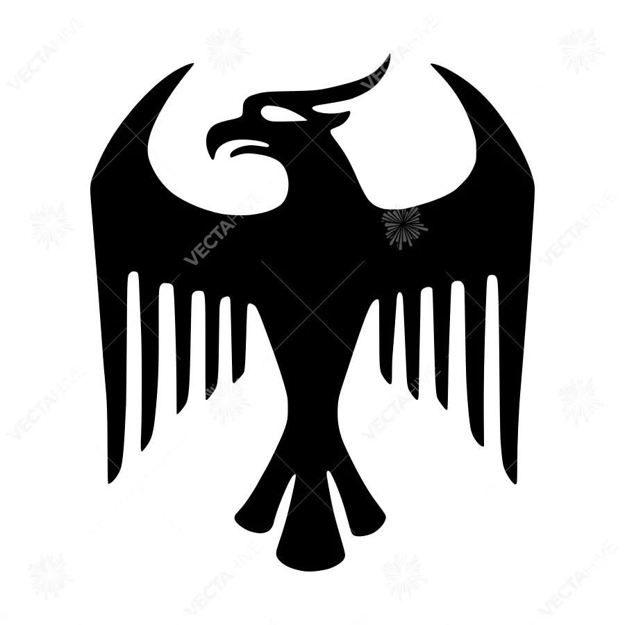 Black Eagle Silhouette Logo Icon
