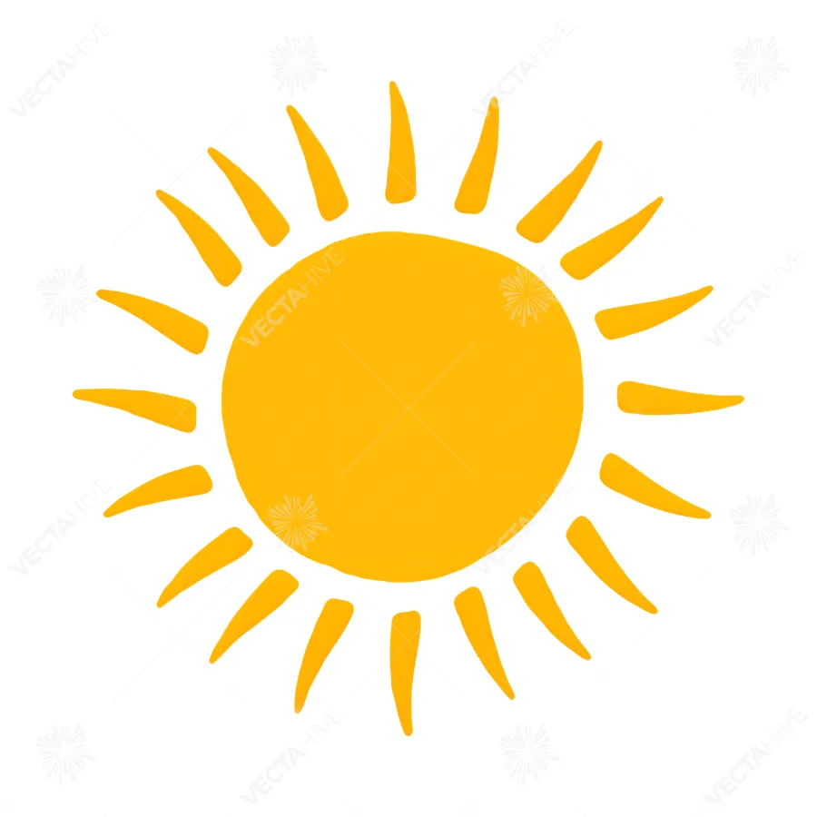 Cute Cartoon Sun Illustration