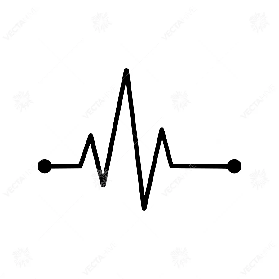 Heartbeat Line Icon - Medical Vector Illustration