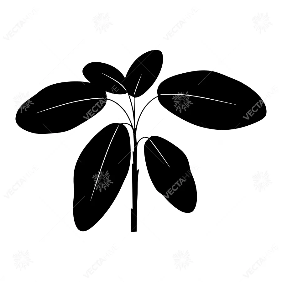 Minimalist Black Leaf Silhouette