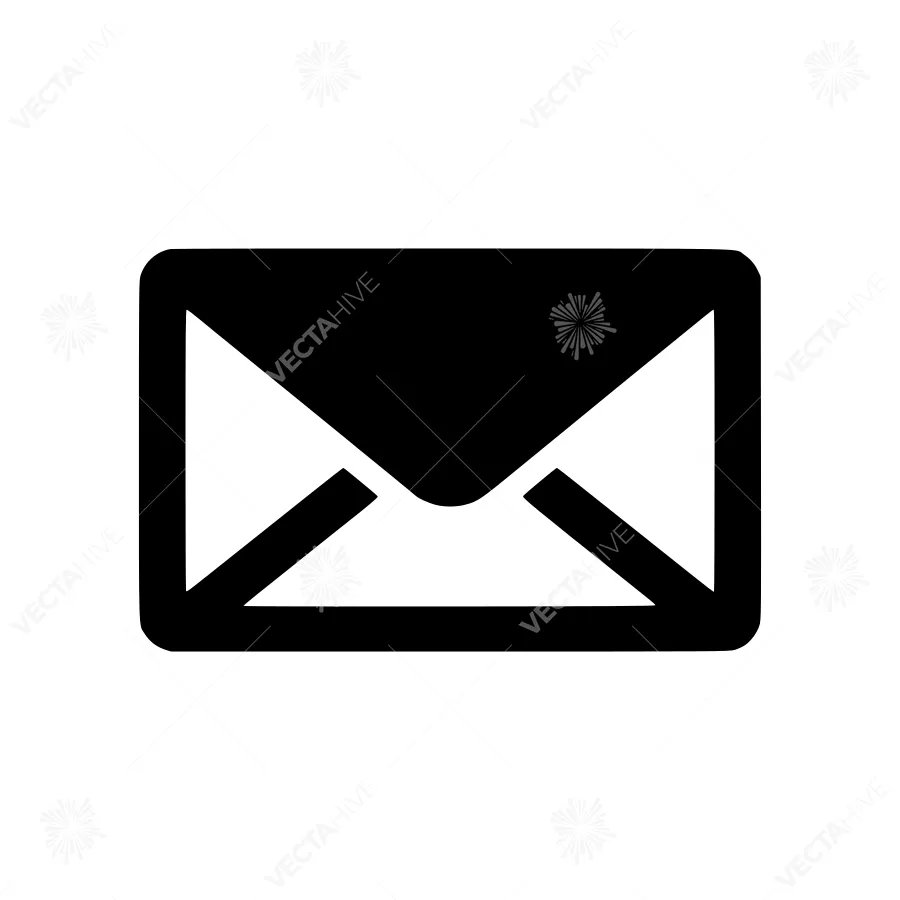 Envelope Icon - Simple Black Outline