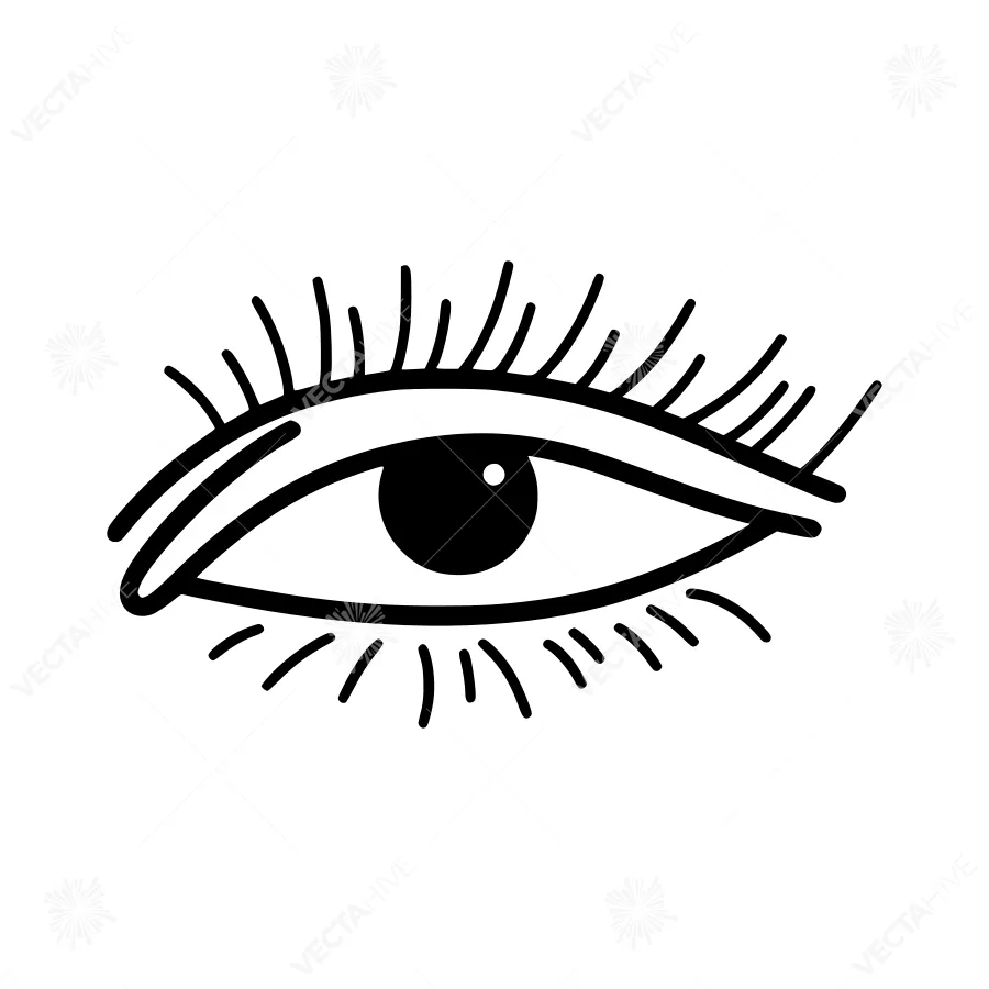 Line Art Eye Icon - Minimalist Design
