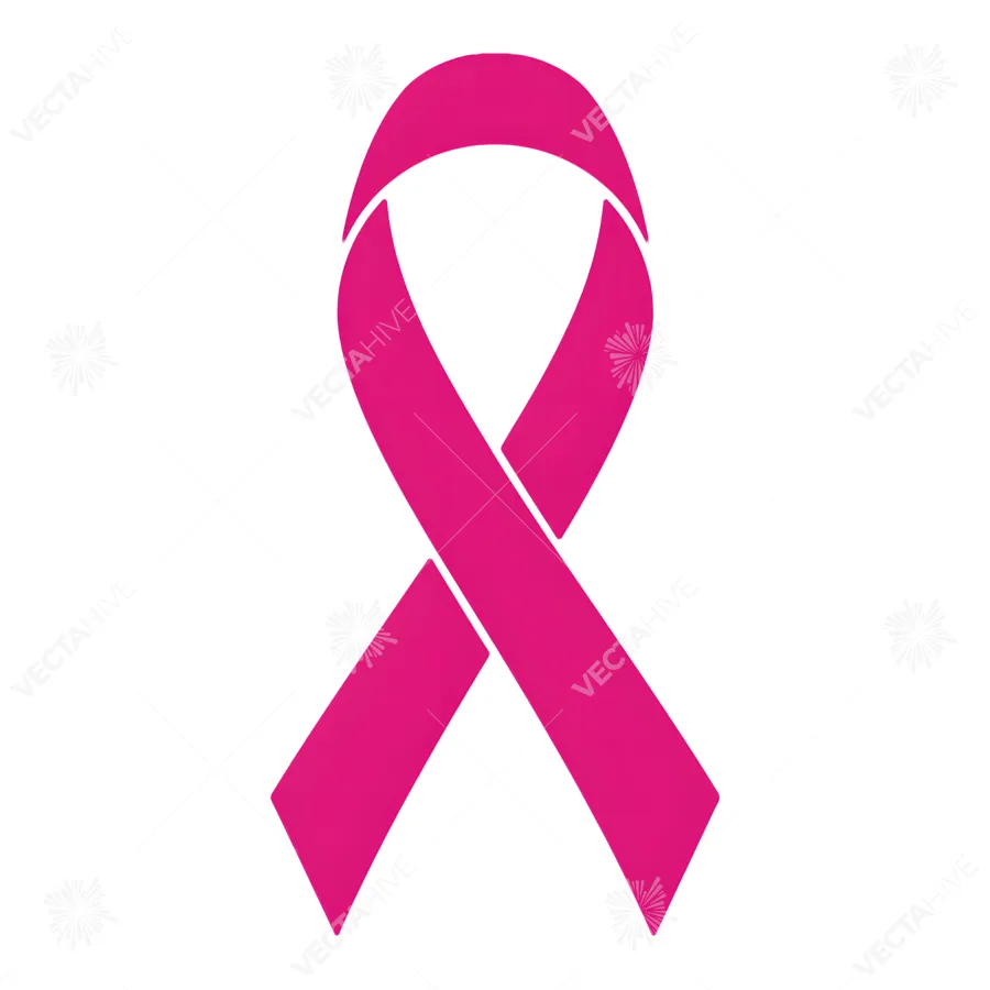 Pink Ribbon Awareness Icon - Vector Illustration