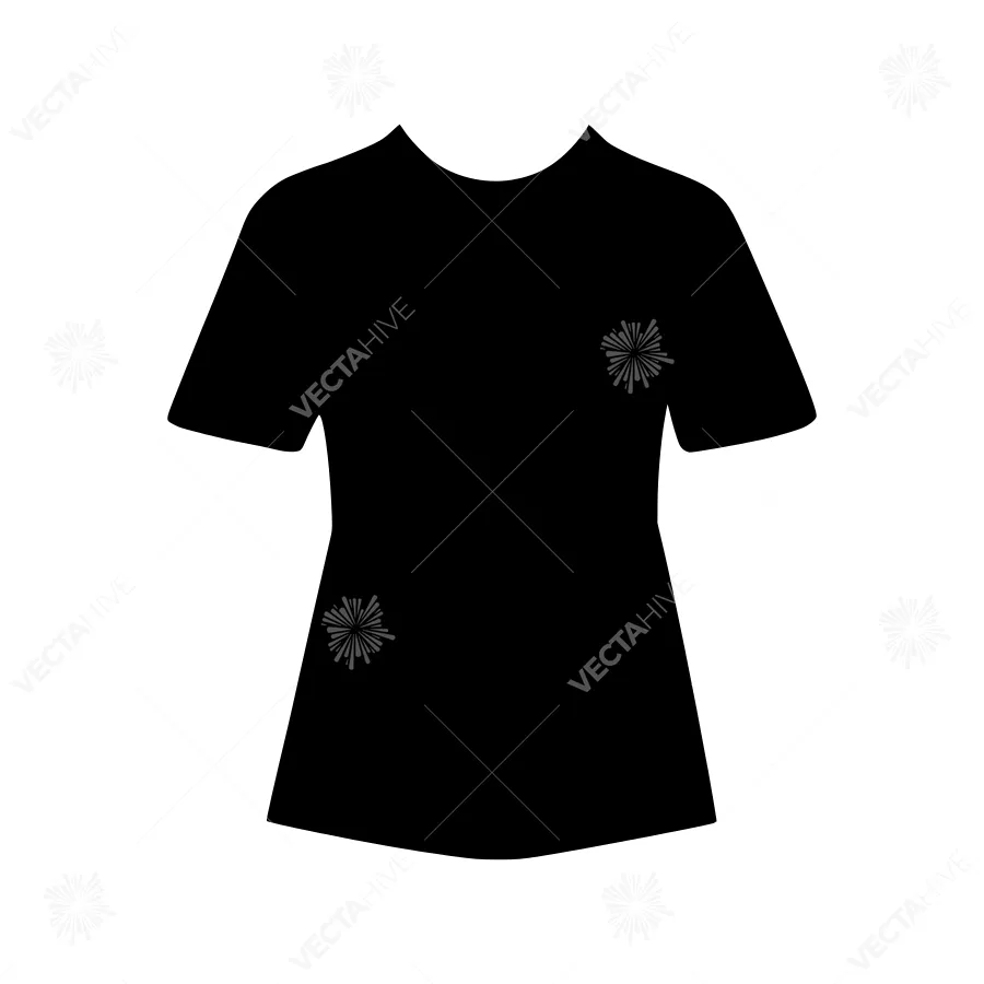 Black T-Shirt Silhouette Icon