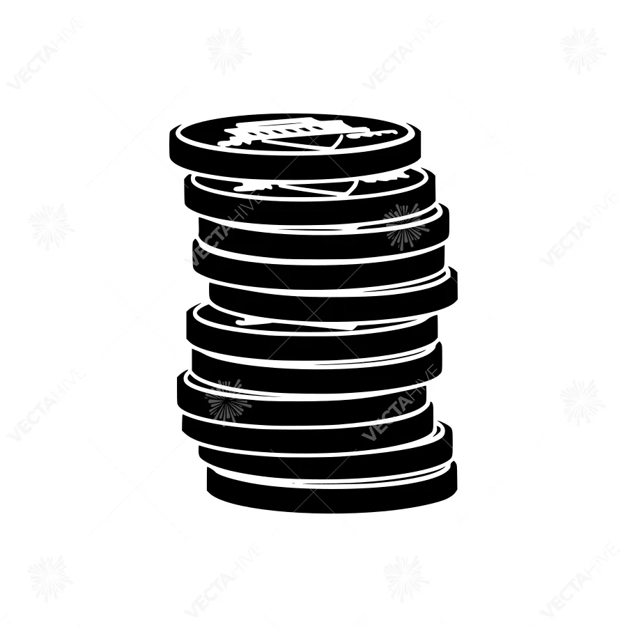 Stack of Coins - Minimalist Icon
