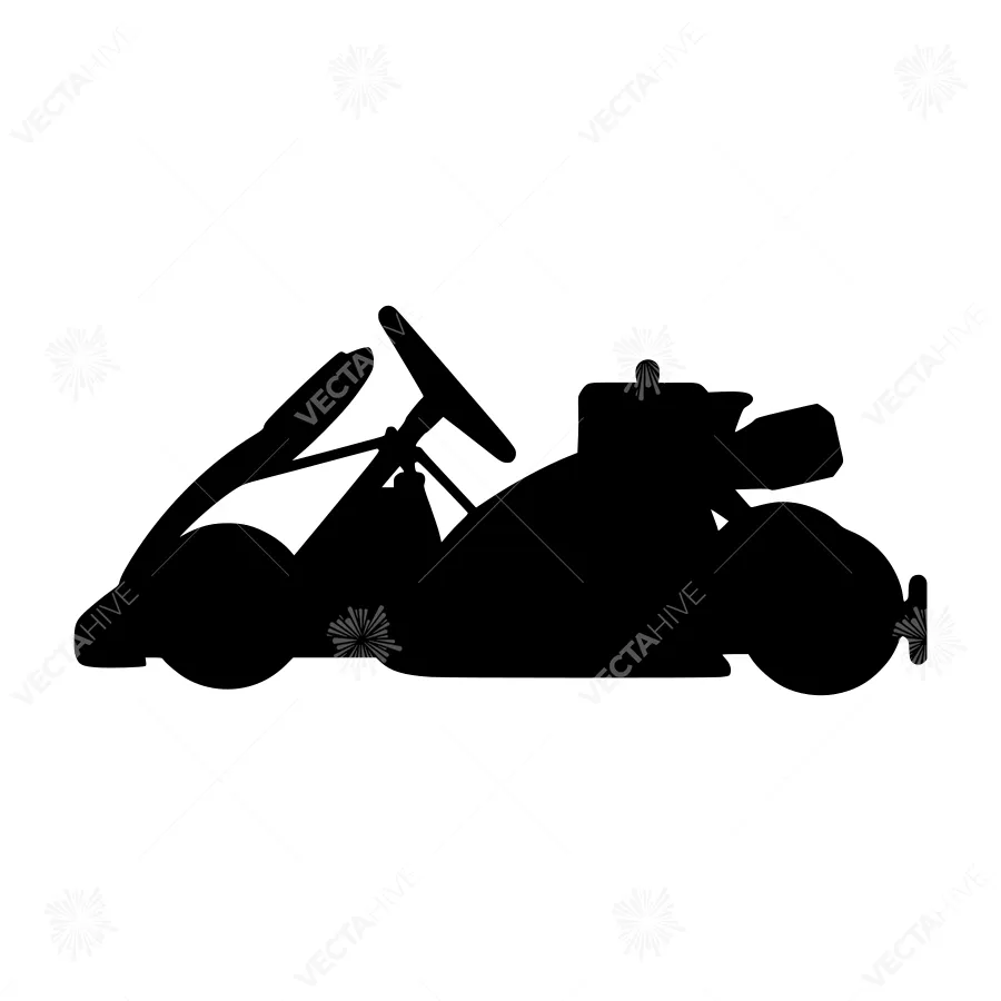 Silhouette Racing Car Vector Illustration