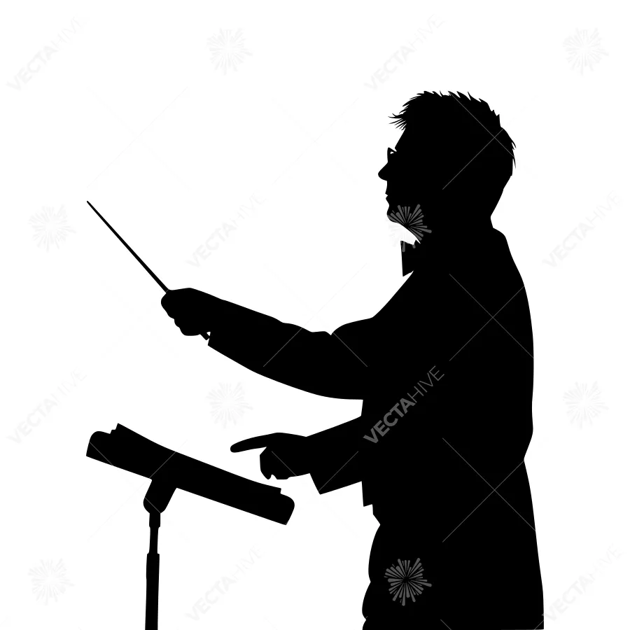 Silhouette Conductor Music Maestro
