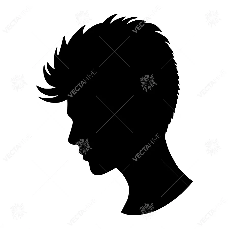 Silhouette Head Profile - Minimalist Vector Graphic