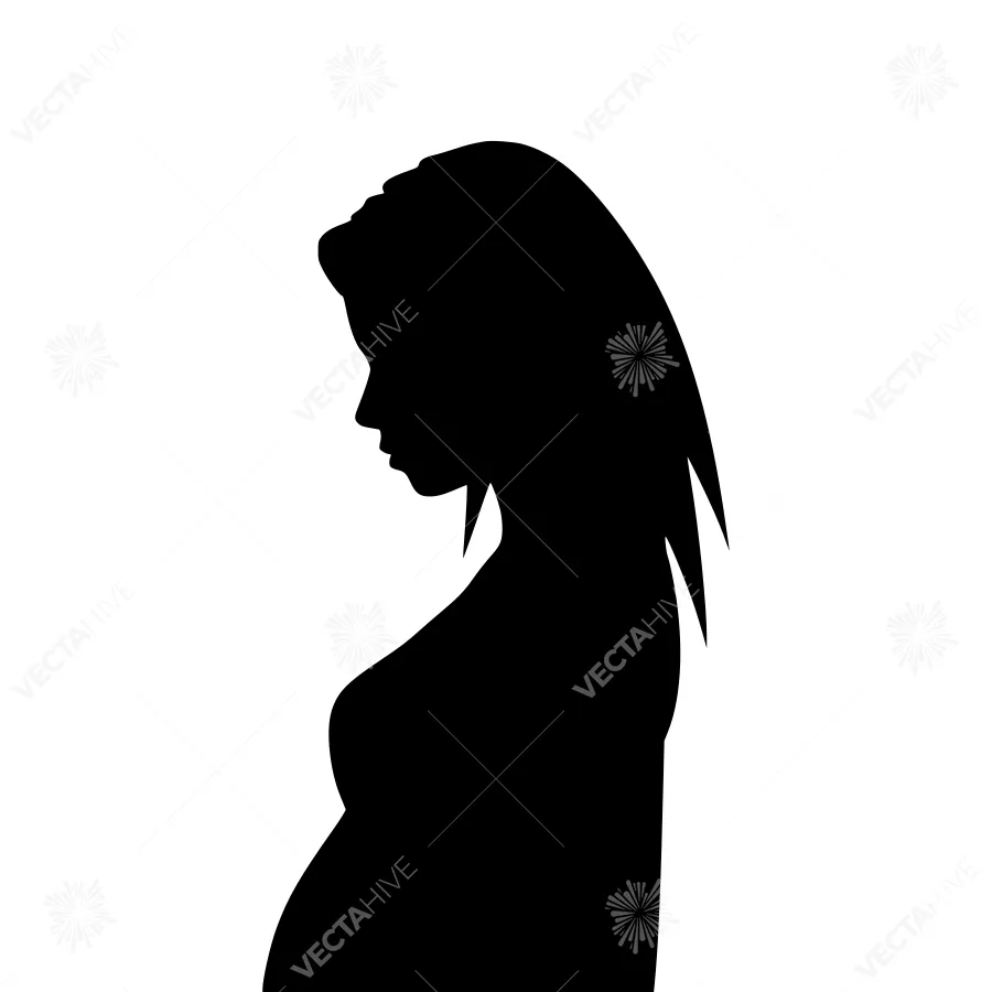 Silhouette Woman Profile - Minimalist Vector