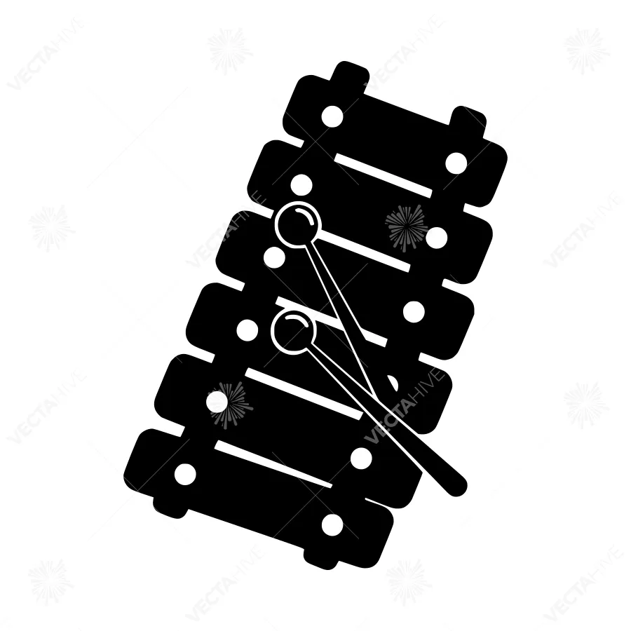 Silhouette Marimba Musical Instrument