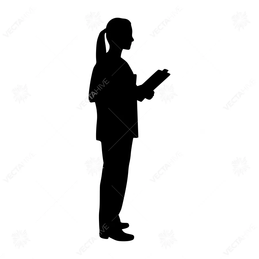 Silhouette Woman Reading - Professional Portrait