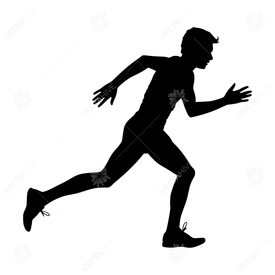 Silhouette Runner - Dynamic Action Pose