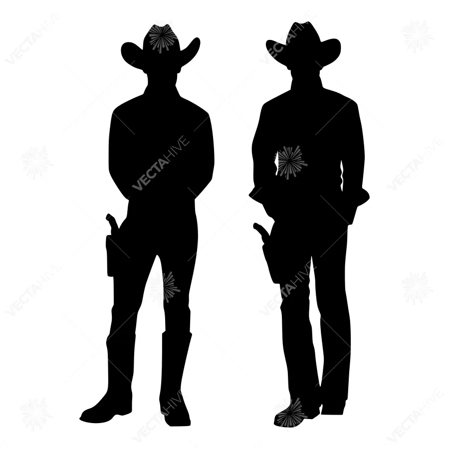 Silhouette Cowboy Duo