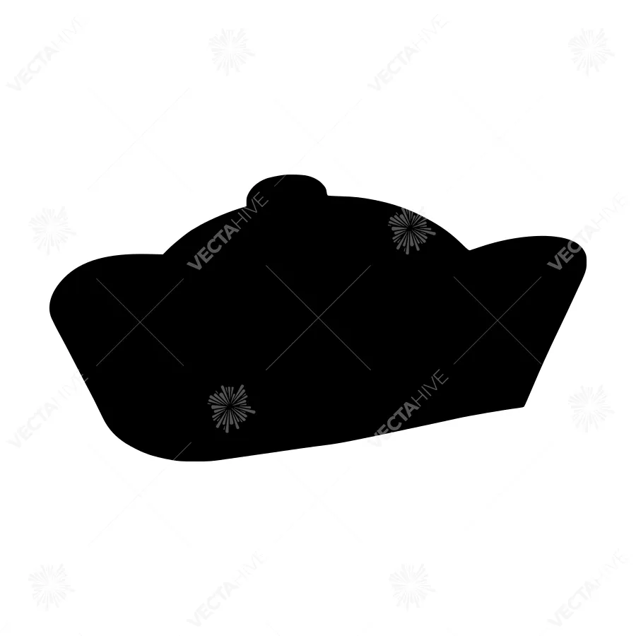 Silhouette Navy Beret Icon
