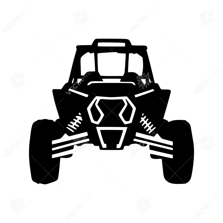 Black Desert Buggy Silhouette Vector