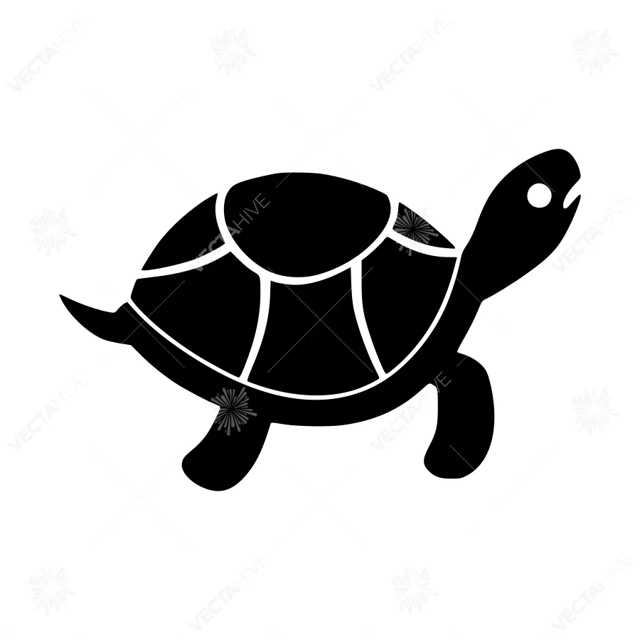 Black Turtle Silhouette Icon