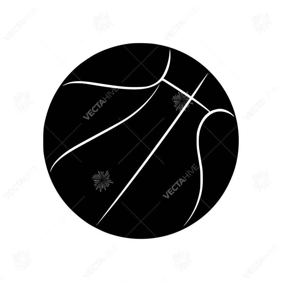 Basketball Silhouette Icon - Minimalist Design