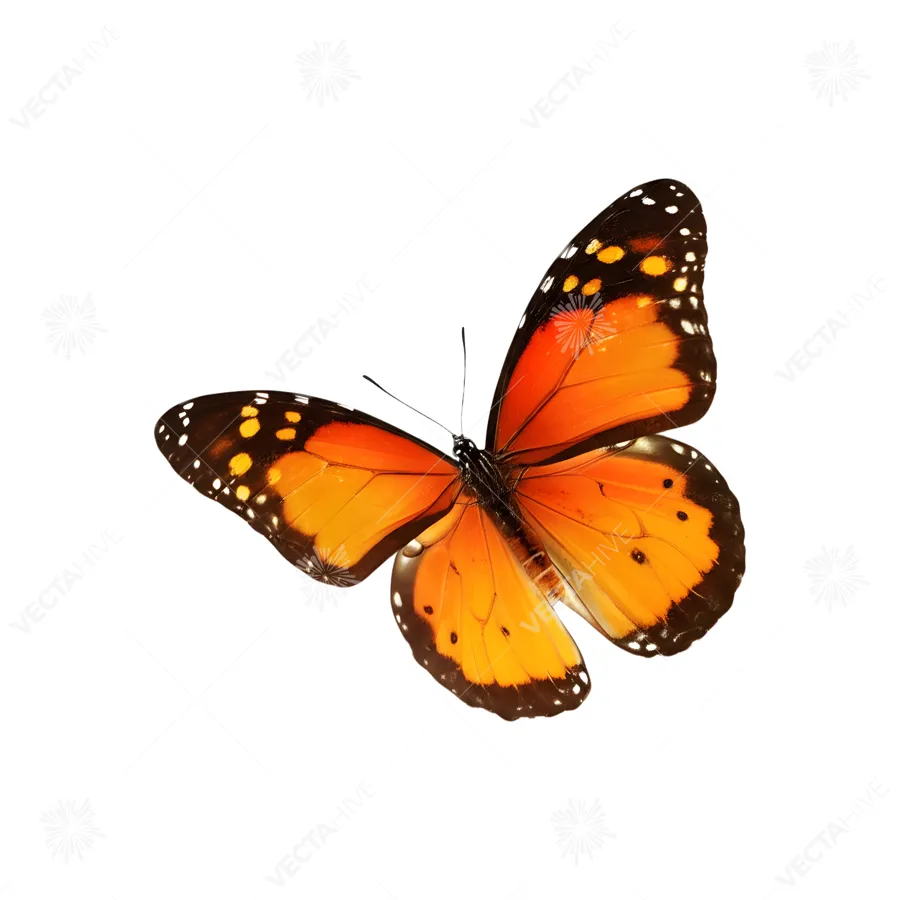 Orange Monarch Butterfly - Close-Up
