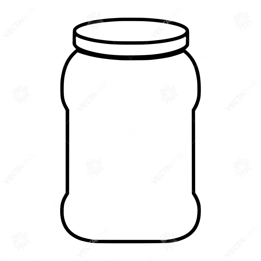 Jar Outline Icon - Simple Jar Illustration