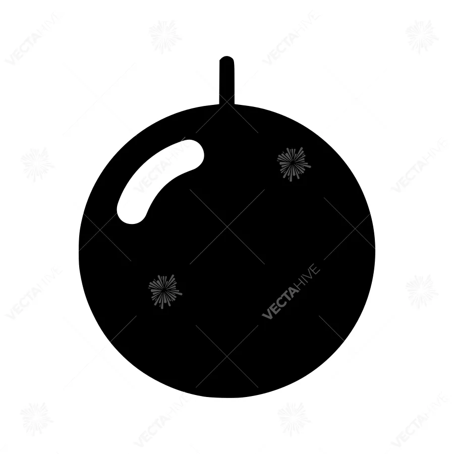 Black Plum Icon - Simple Fruit Vector