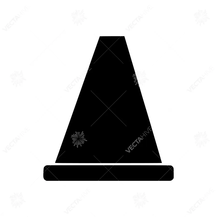 Traffic Cone Icon - Simple Vector Illustration