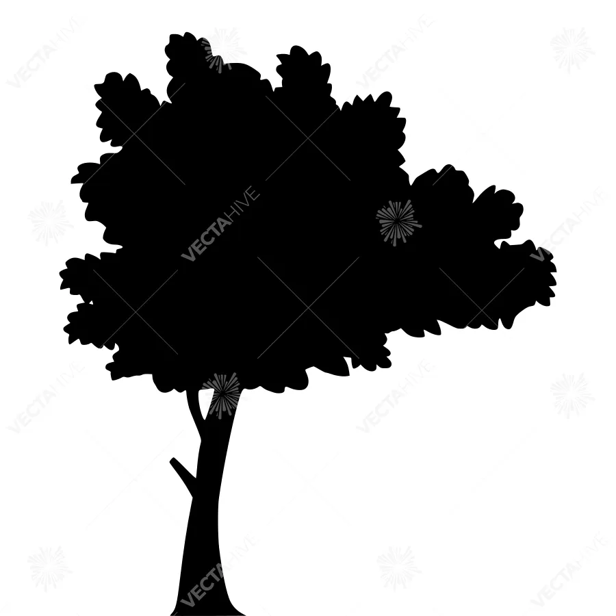 Silhouette Tree Vector Graphic