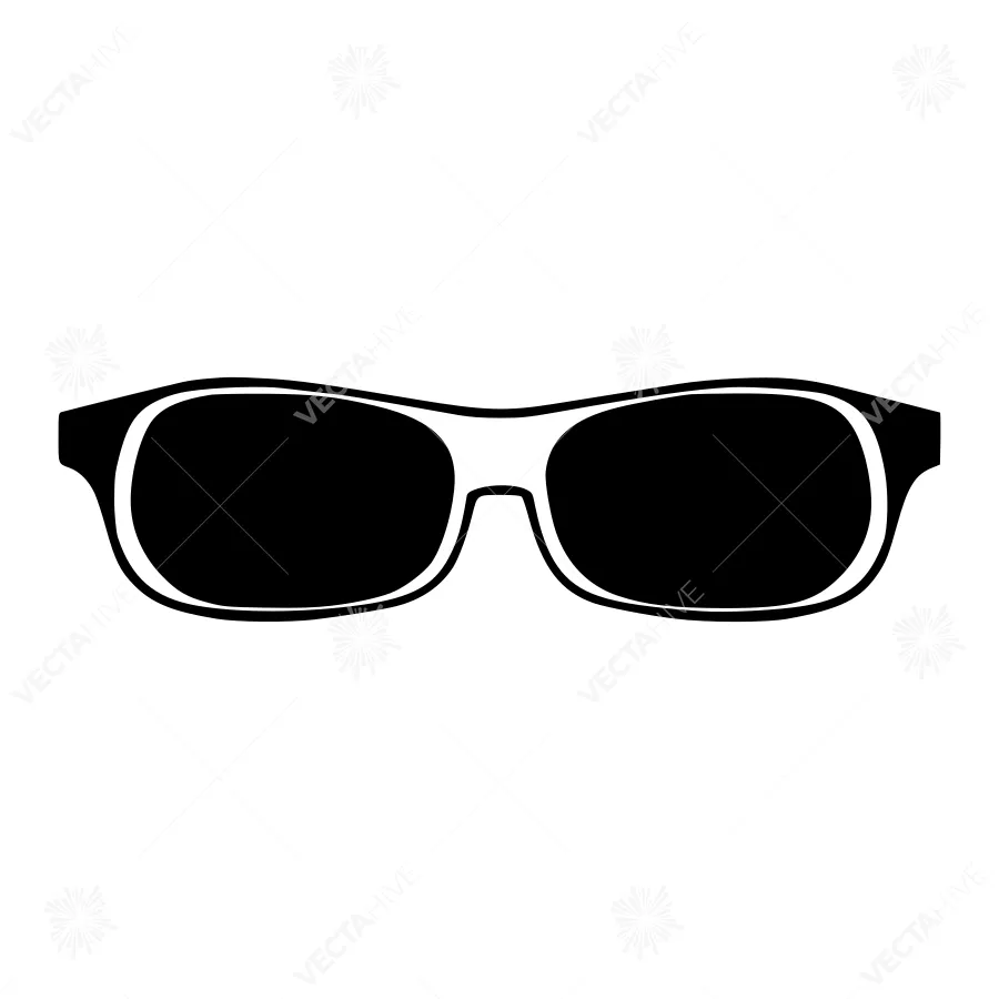 Sunglasses Icon - Black Silhouette