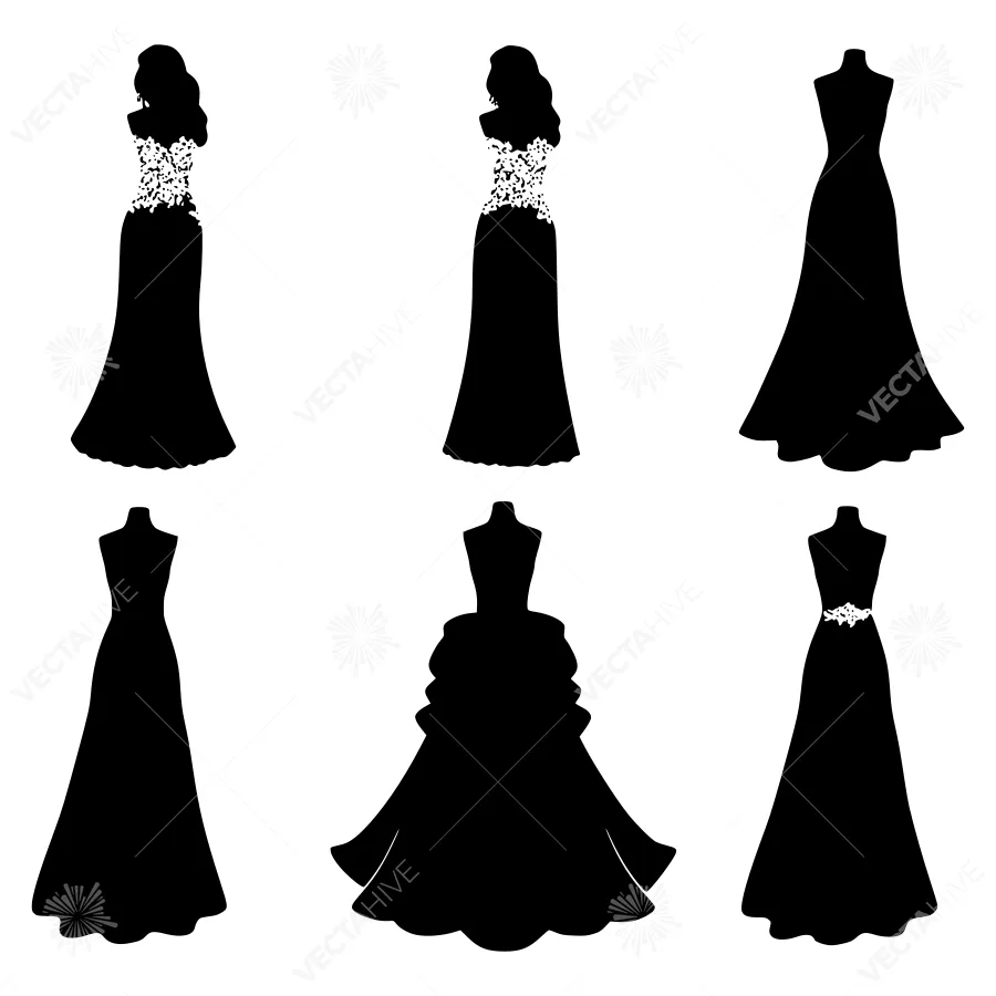 Silhouette Dresses on Mannequins - Fashion Design