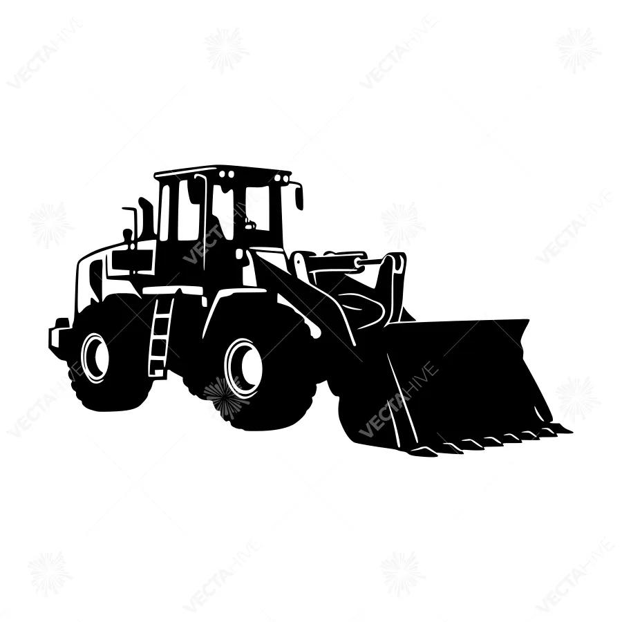 Silhouette Loader - Heavy Machinery Illustration