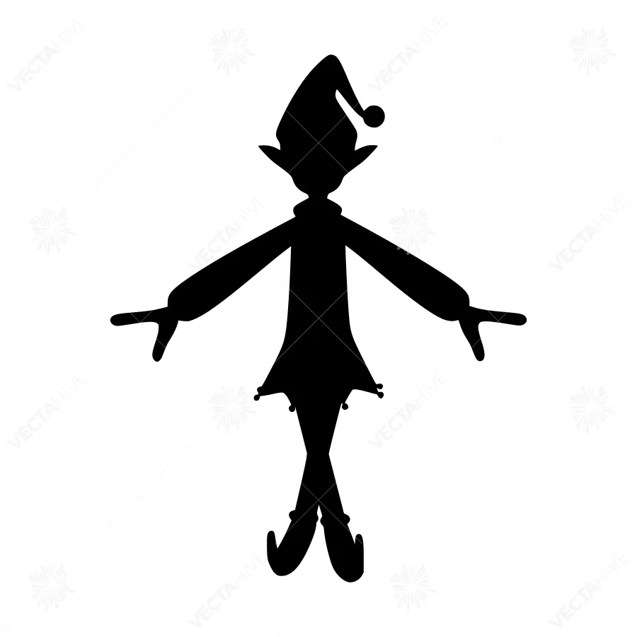 Silhouette Elf Christmas Icon
