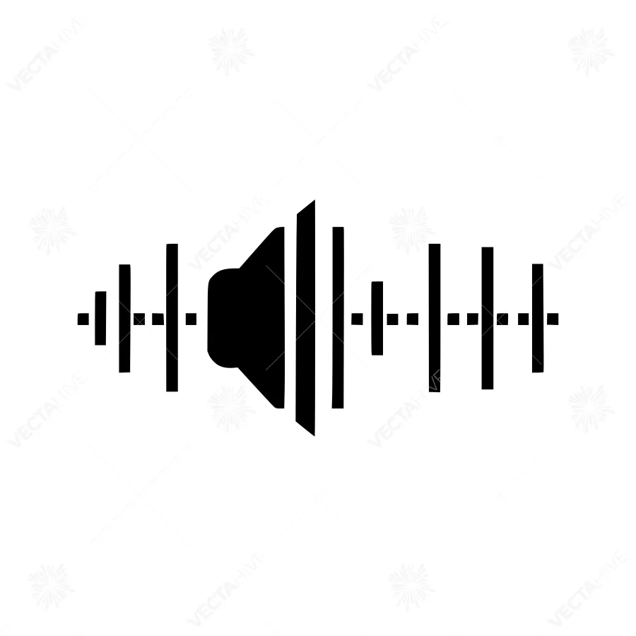 Sound Wave Icon - Audio Vector Illustration