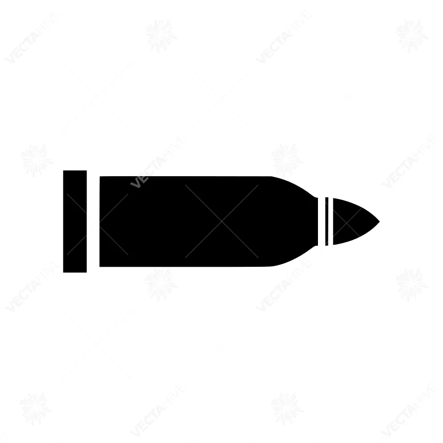 Bullet Icon - Black Outline Vector