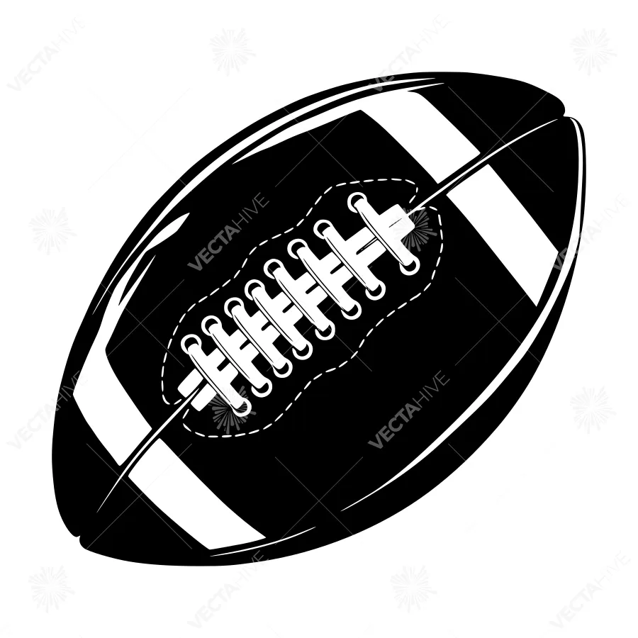 Black Football Illustration - Vector Design