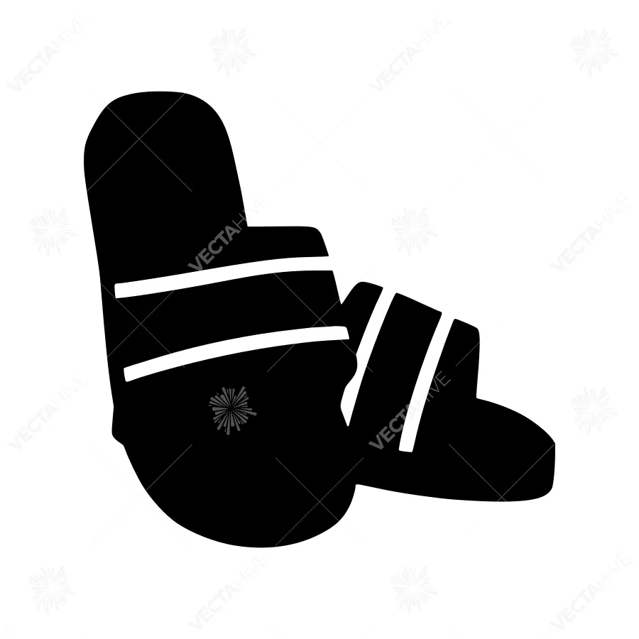 Black Flip Flops Silhouette Icon