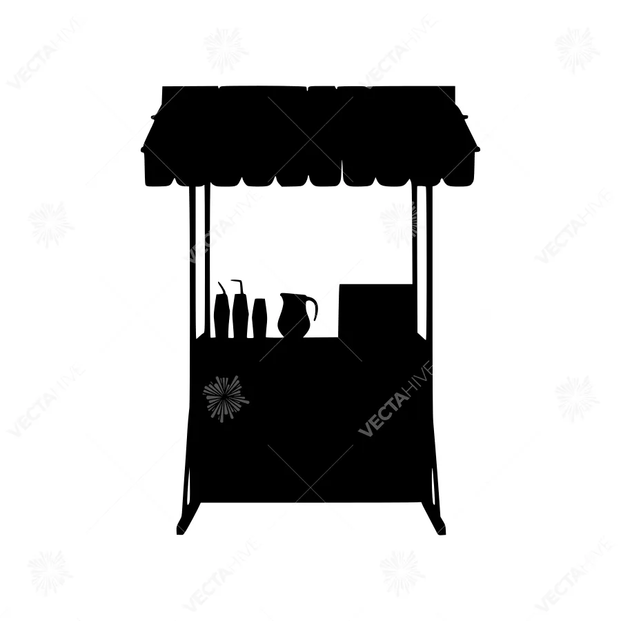 Silhouette Market Stall - Vendor Display
