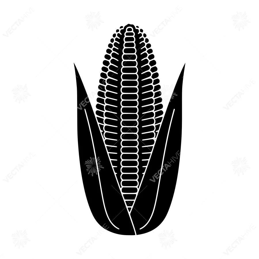 Black Corn Silhouette Icon