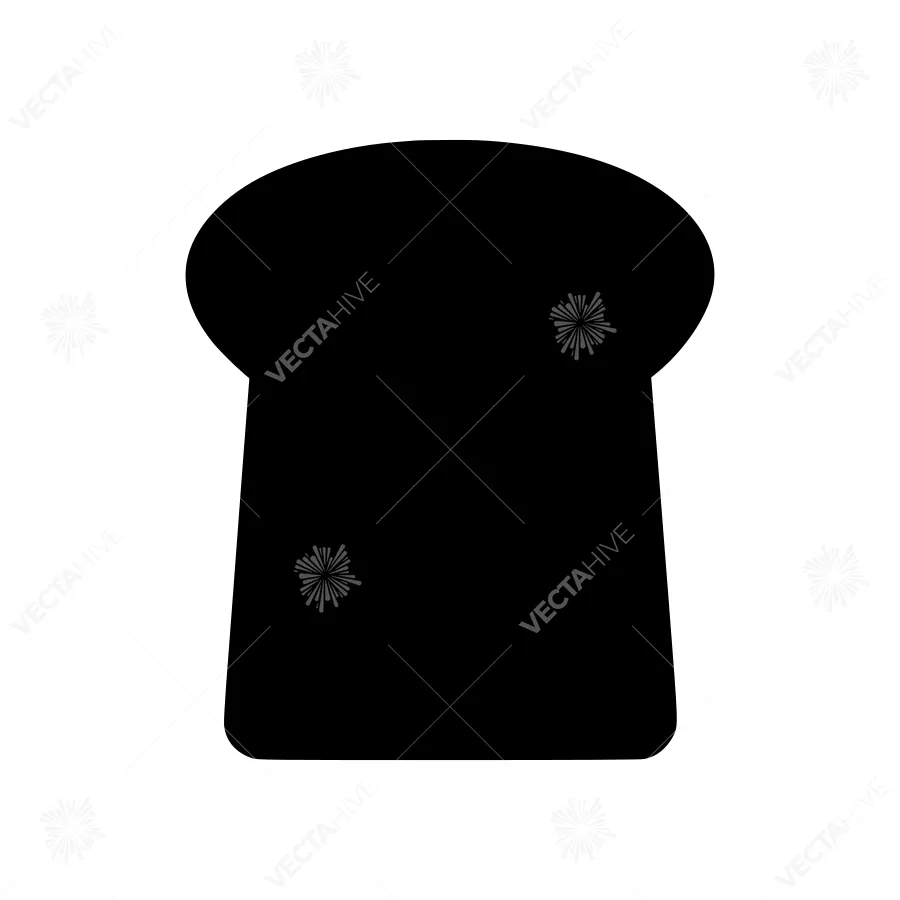 Black Toast Silhouette Icon