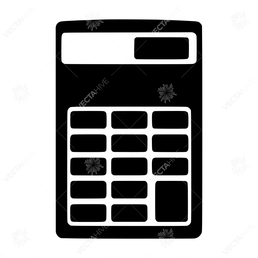 Black Calculator Icon - Simple Vector Graphic