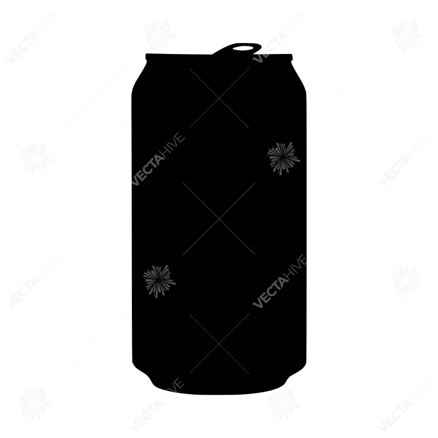 Black Soda Can Silhouette