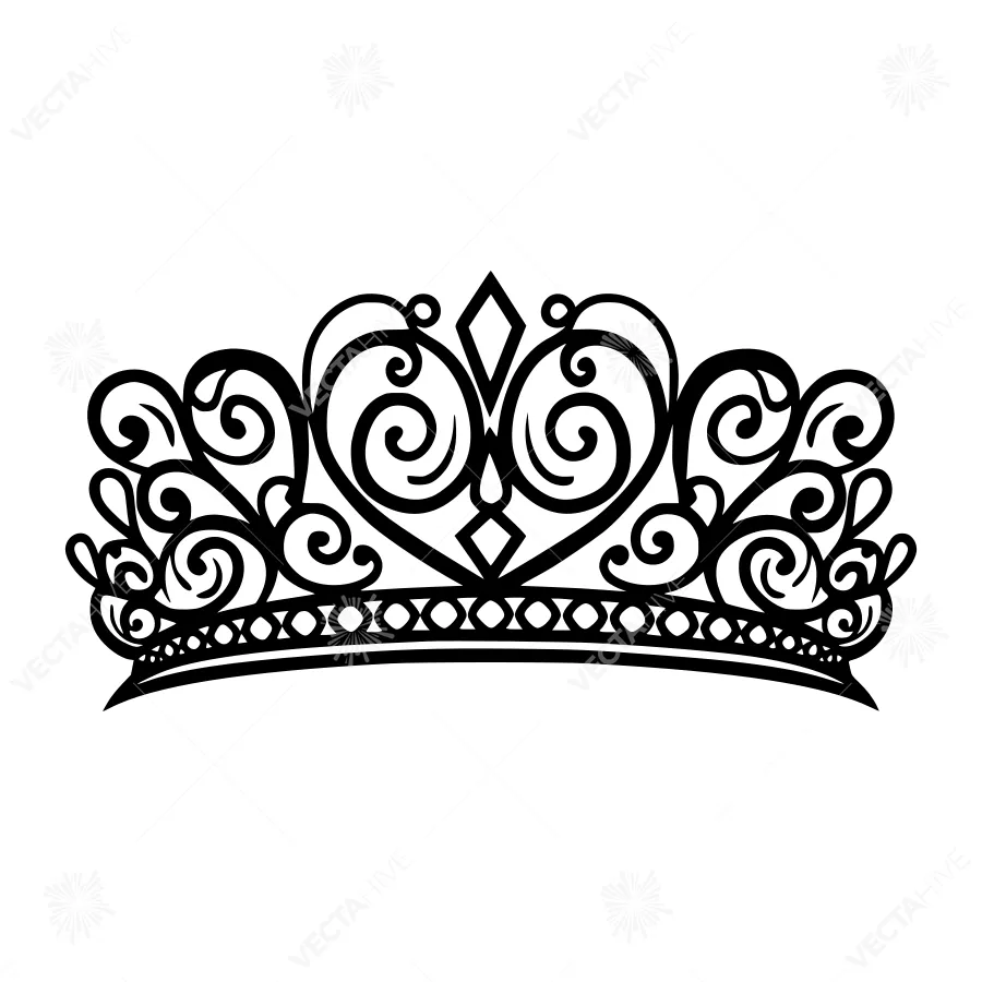 Black Crown Vector Illustration