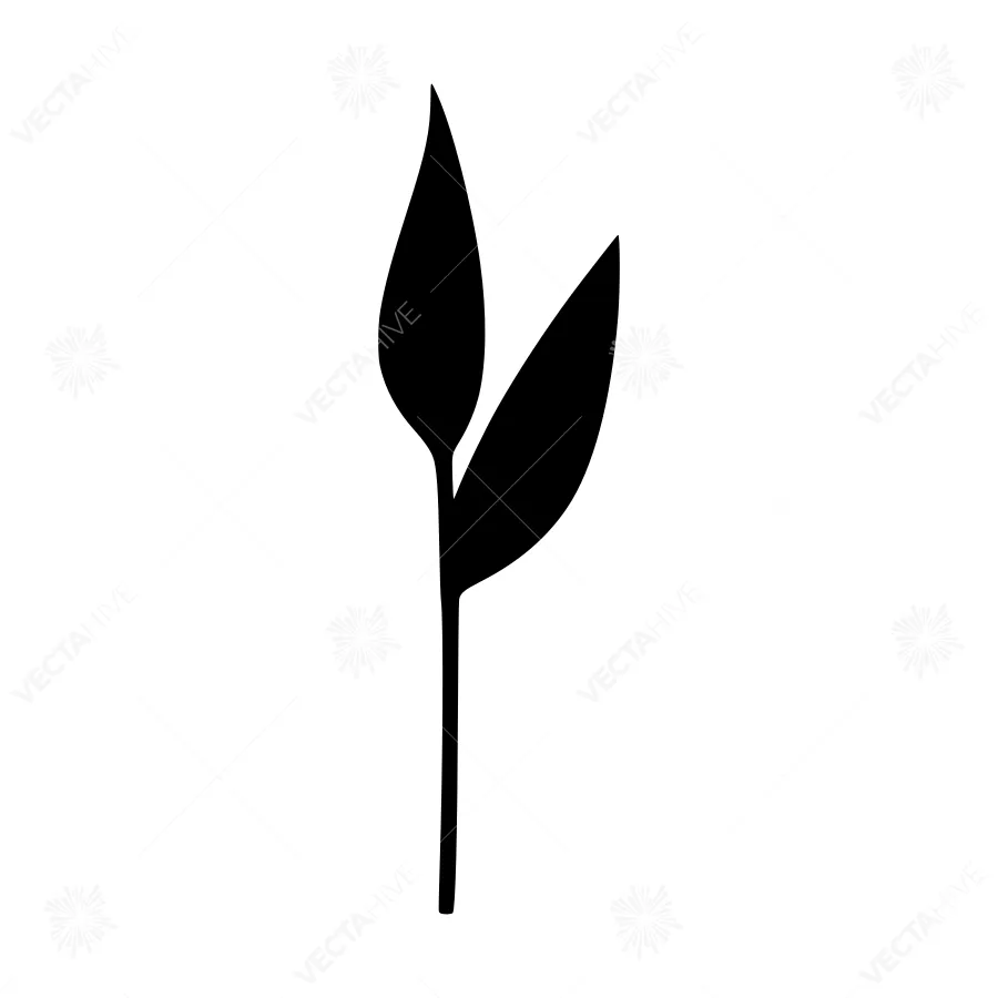 Black Leaf Silhouette Icon