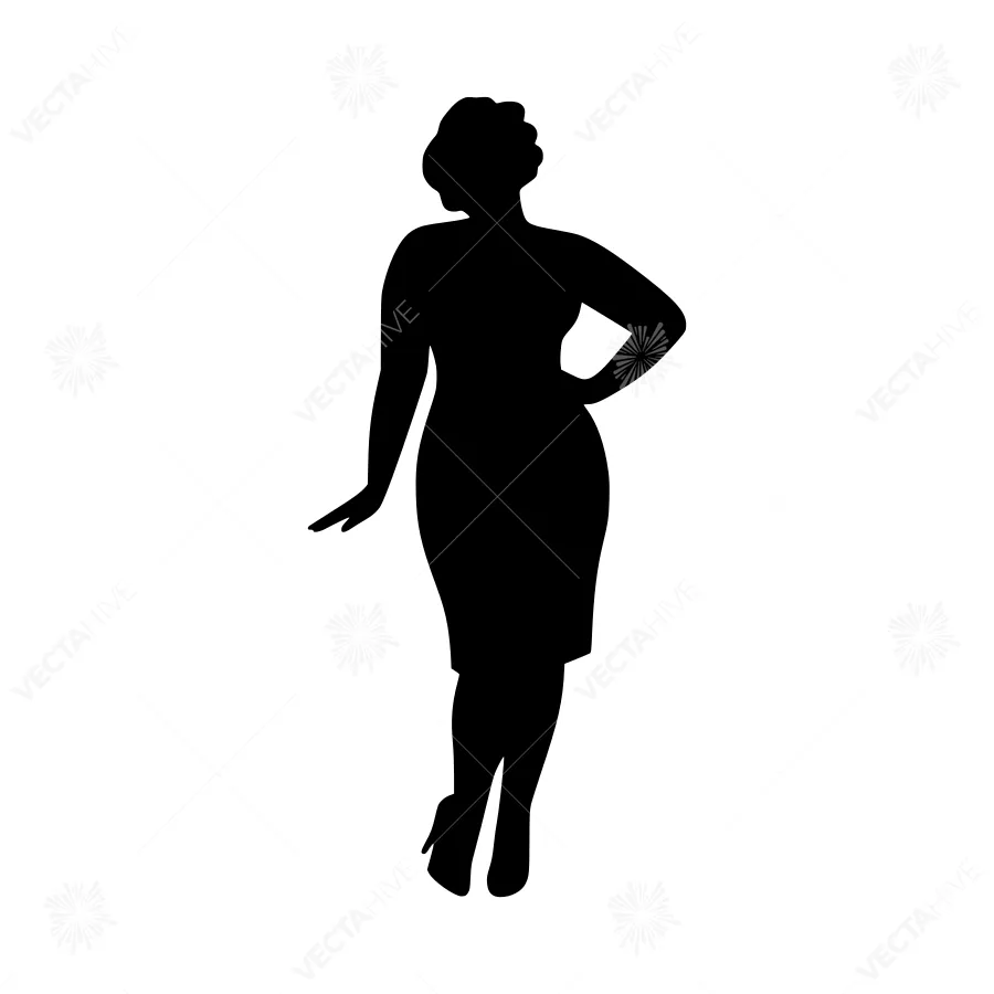 Silhouette Woman - Vintage Style